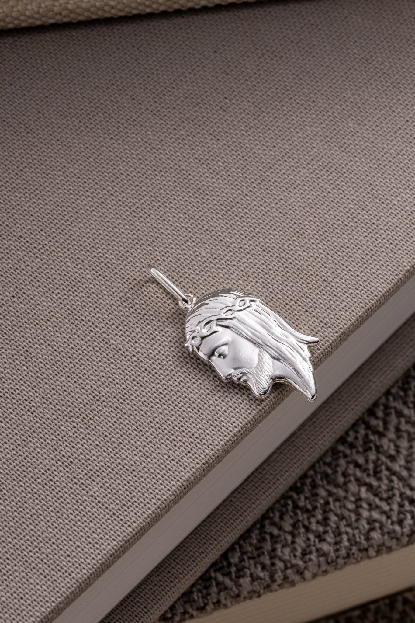 PINGENTE DE PRATA SAGRADA FACE DE CRISTO DUPLO