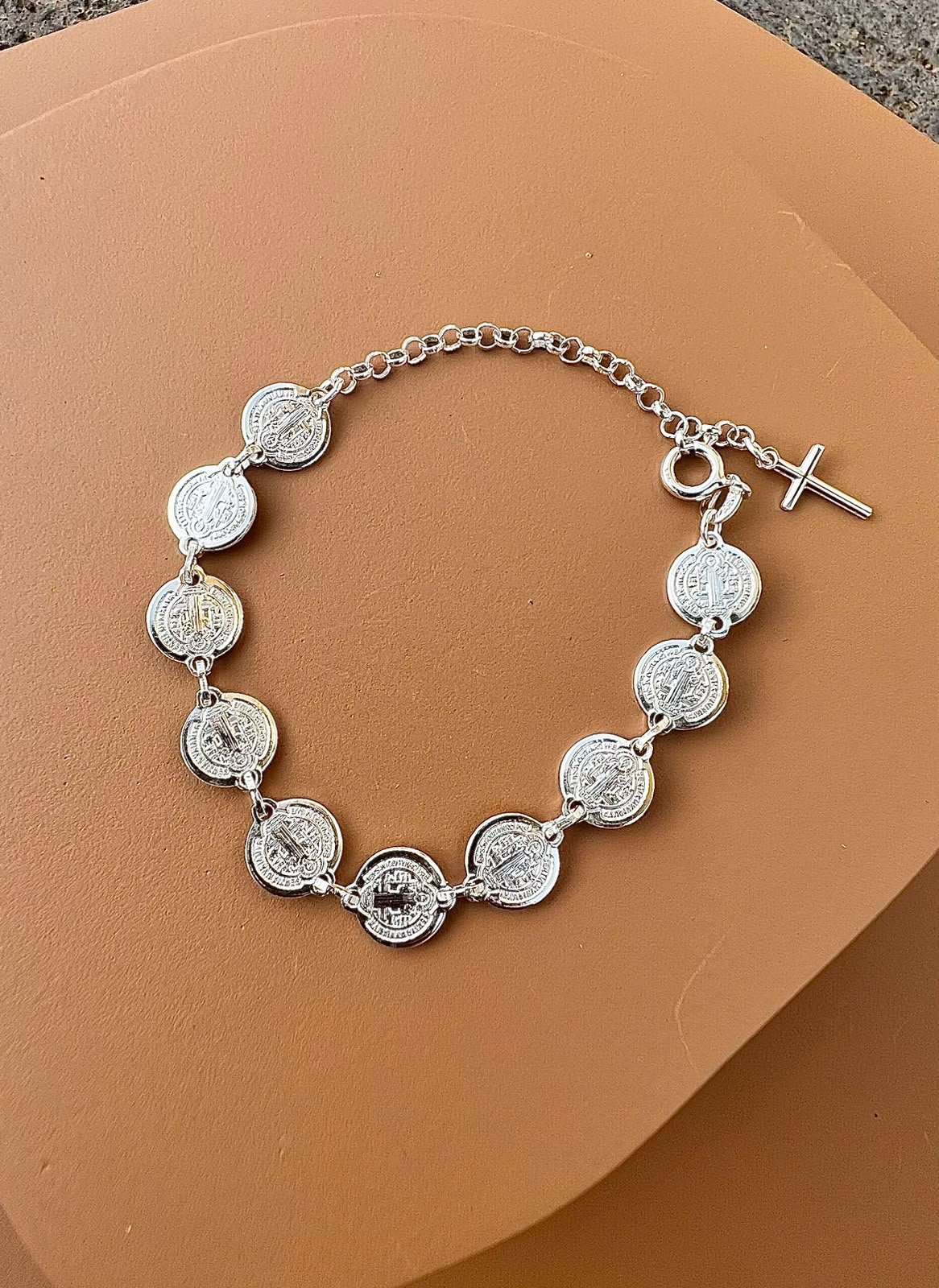 PULSEIRA PRATA COM 10 SÃO BENTO