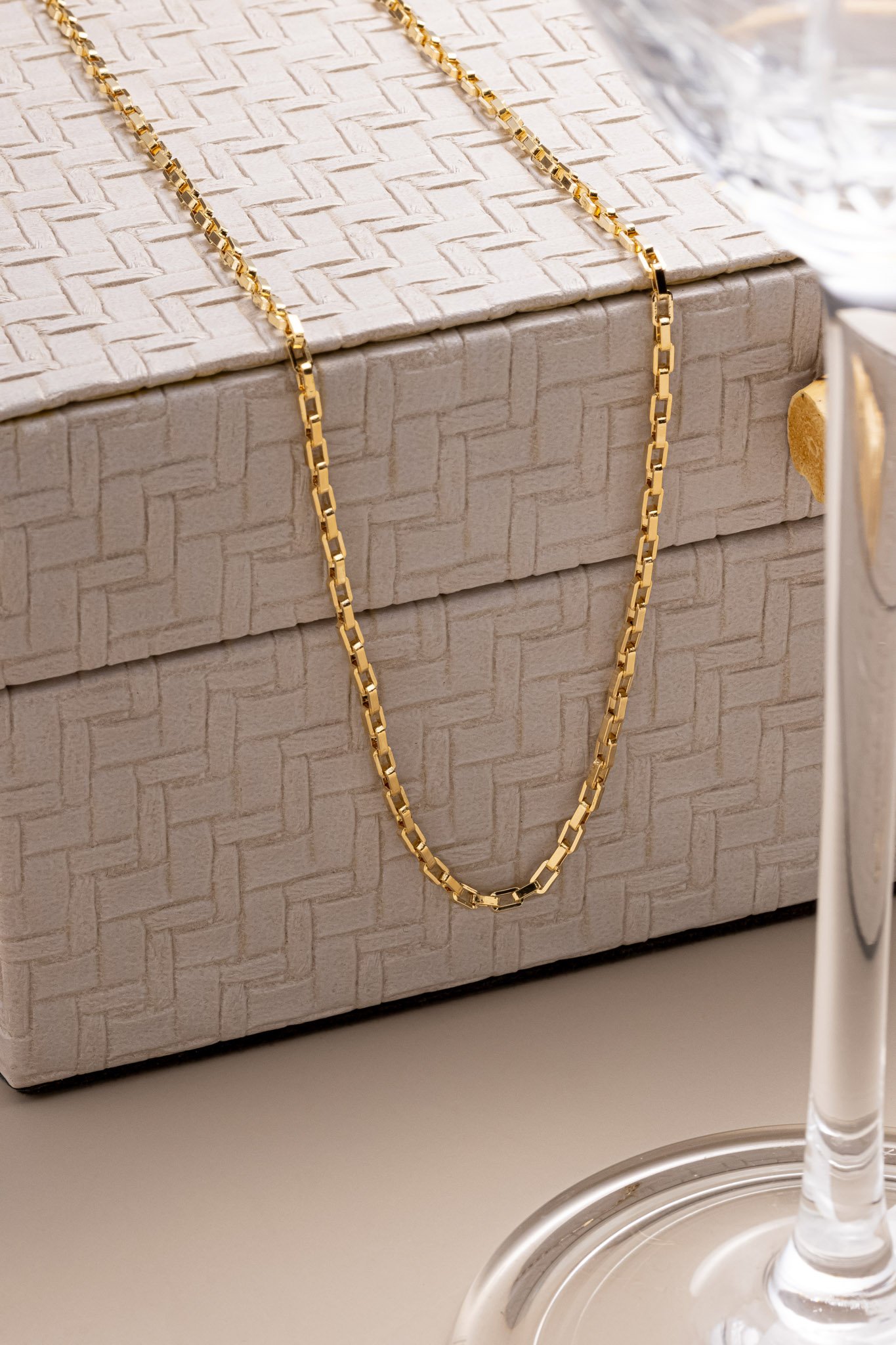 CORRENTE 2MM RETÂNGULO 50CM