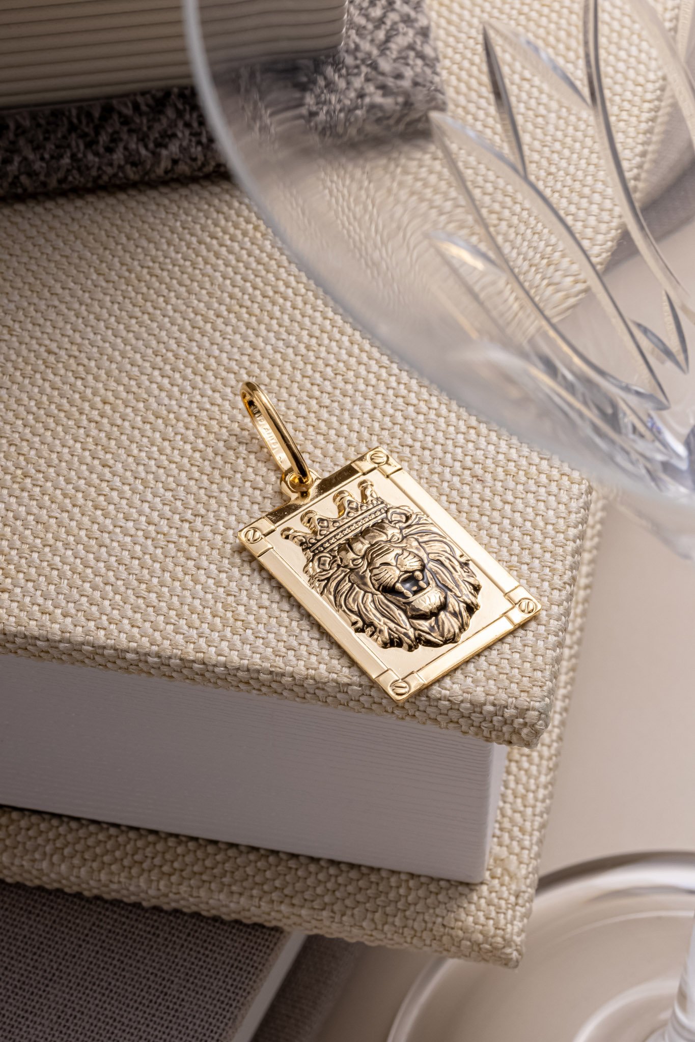 PINGENTE PLACA 28MM LEÃO DE JUDÁ