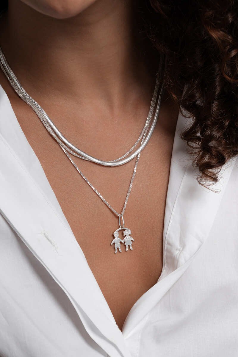 CORRENTE DE PRATA 3MM COBRA 40CM