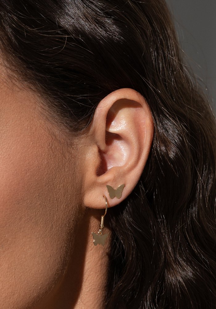 BRINCO BORBOLETA 10X7.5MM DOBRADURA