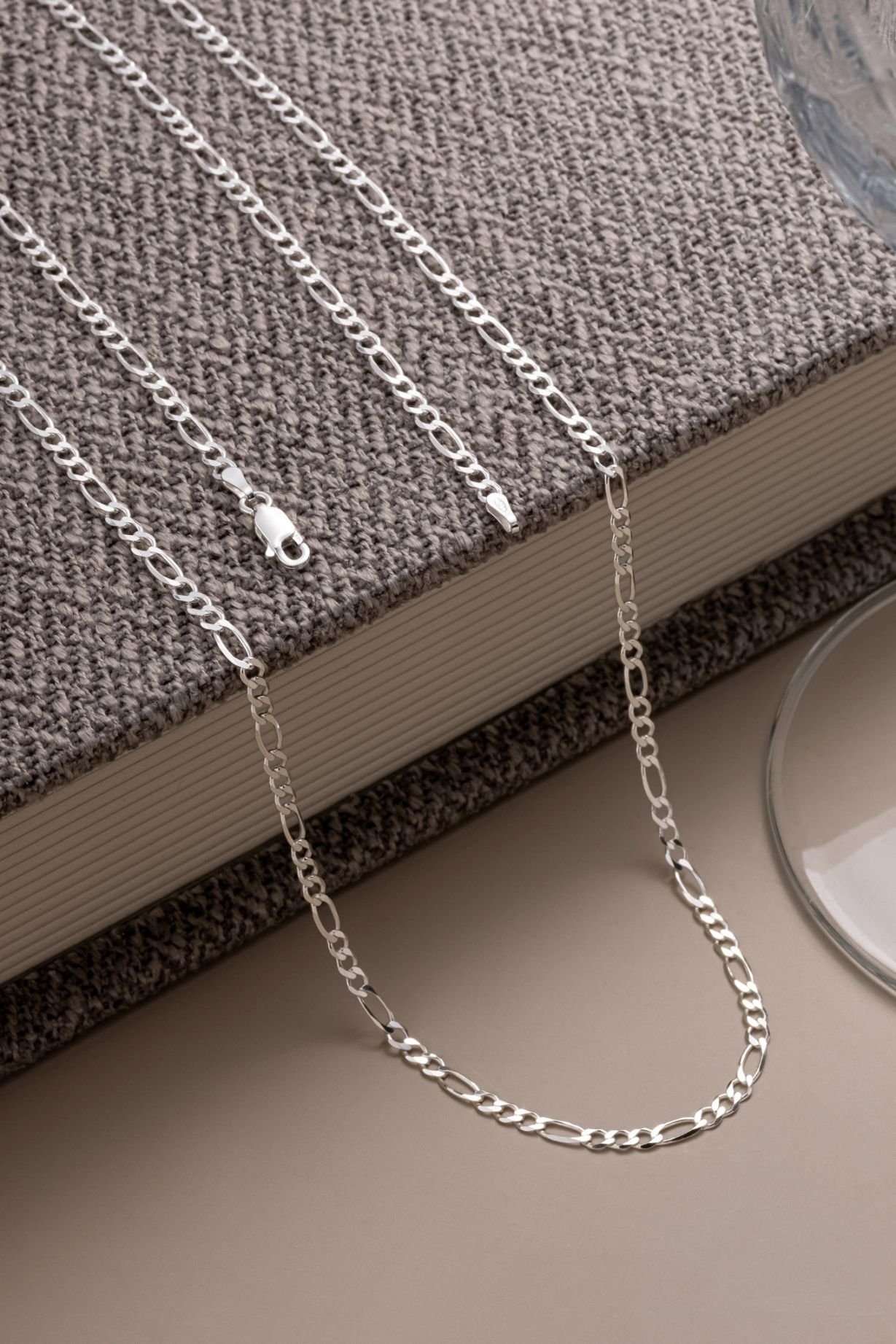 CORRENTE DE PRATA 3X1 70CM