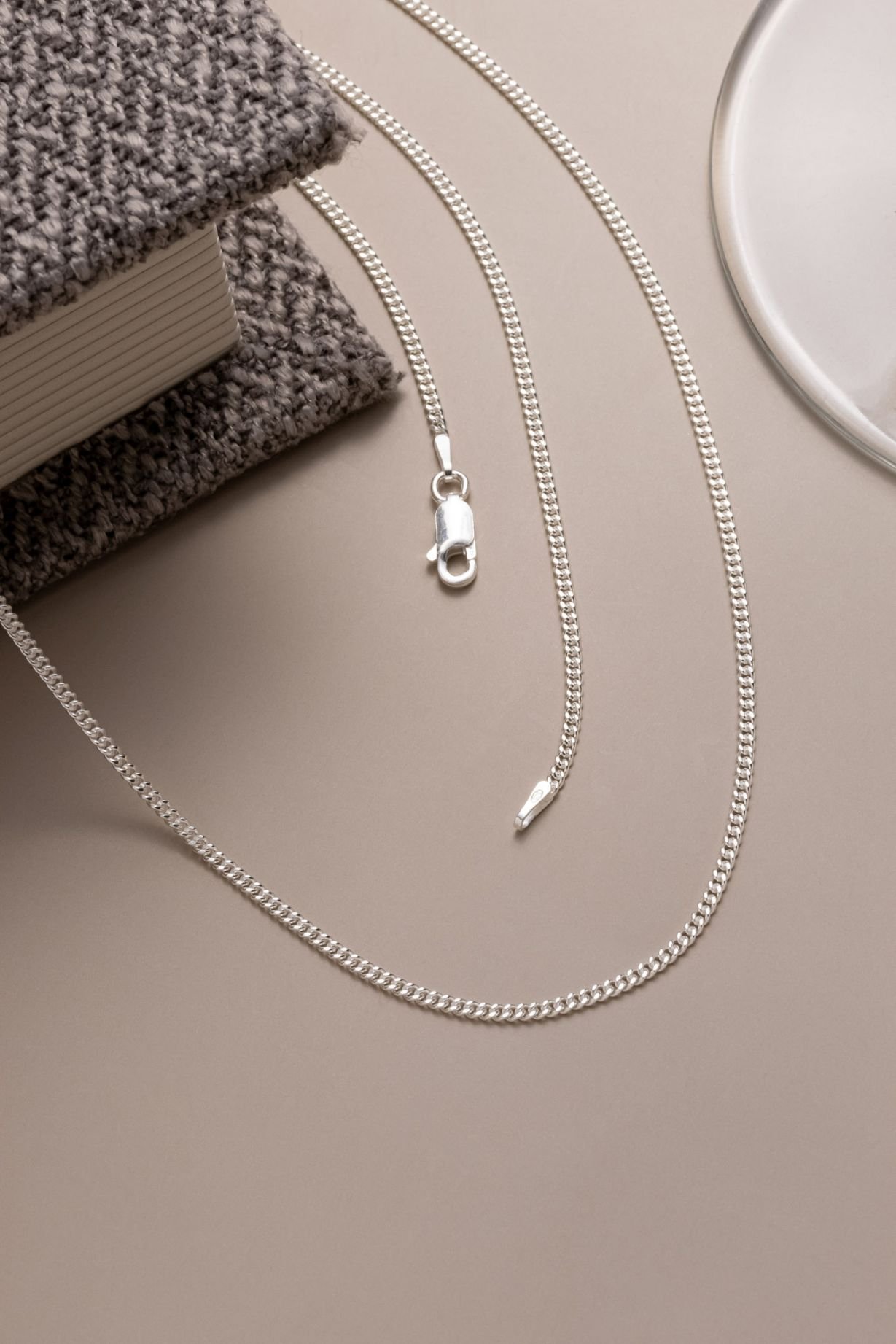 CORRENTE DE PRATA 3MM PALITO 60CM