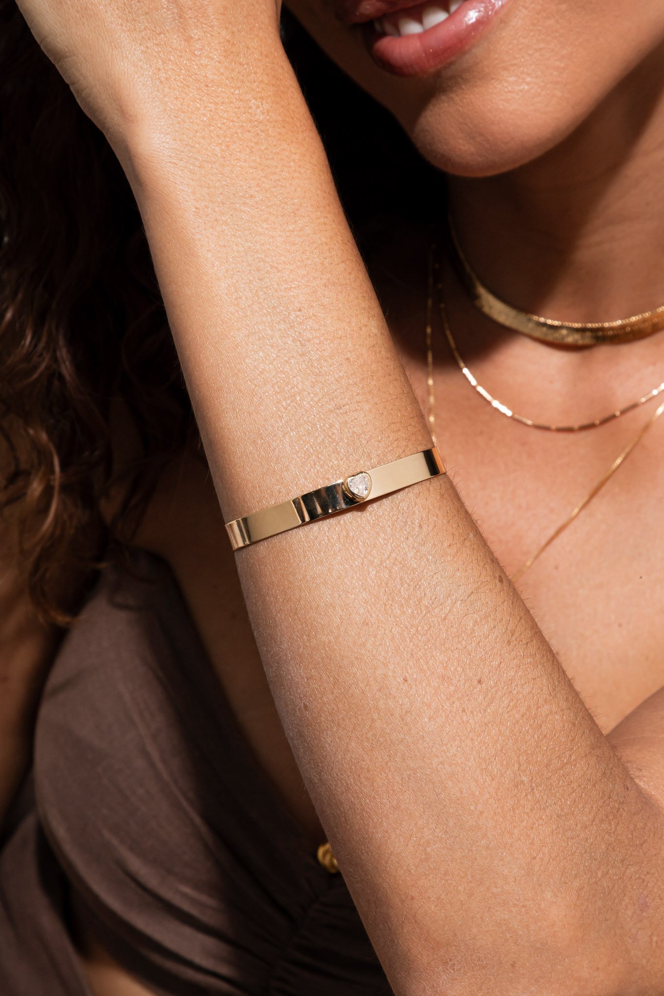 BRACELETE CORAÇÃO CRISTAL