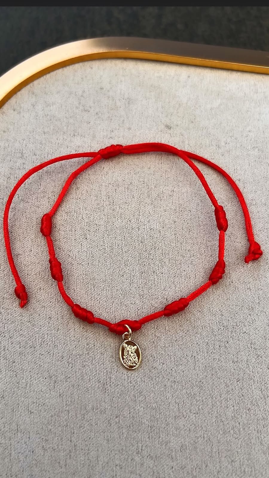 PULSEIRA SETE NÓS CETIM VERMELHO SÃO MIGUEL